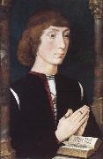 Hans Memling A Young Man at Prayer oil painting on canvas